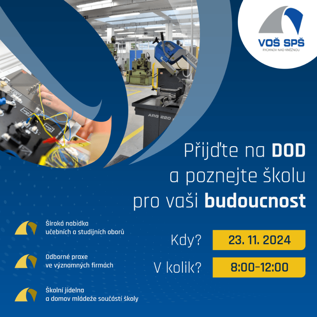 VOS Rychnov listopad 1080x1080 Post 1 1 | VOŠ a SPŠ, Rychnov nad Kněžnou