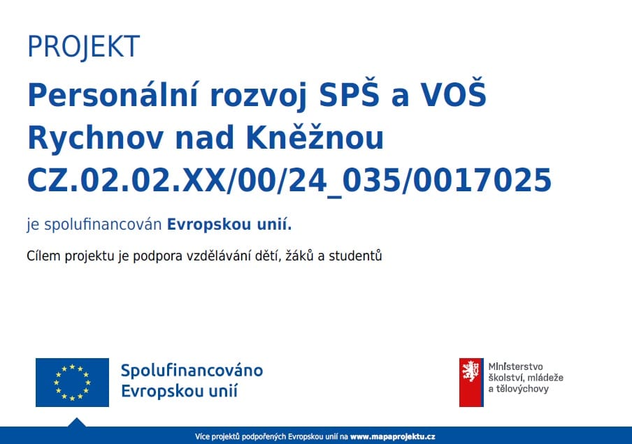 projekt | VOŠ a SPŠ, Rychnov nad Kněžnou
